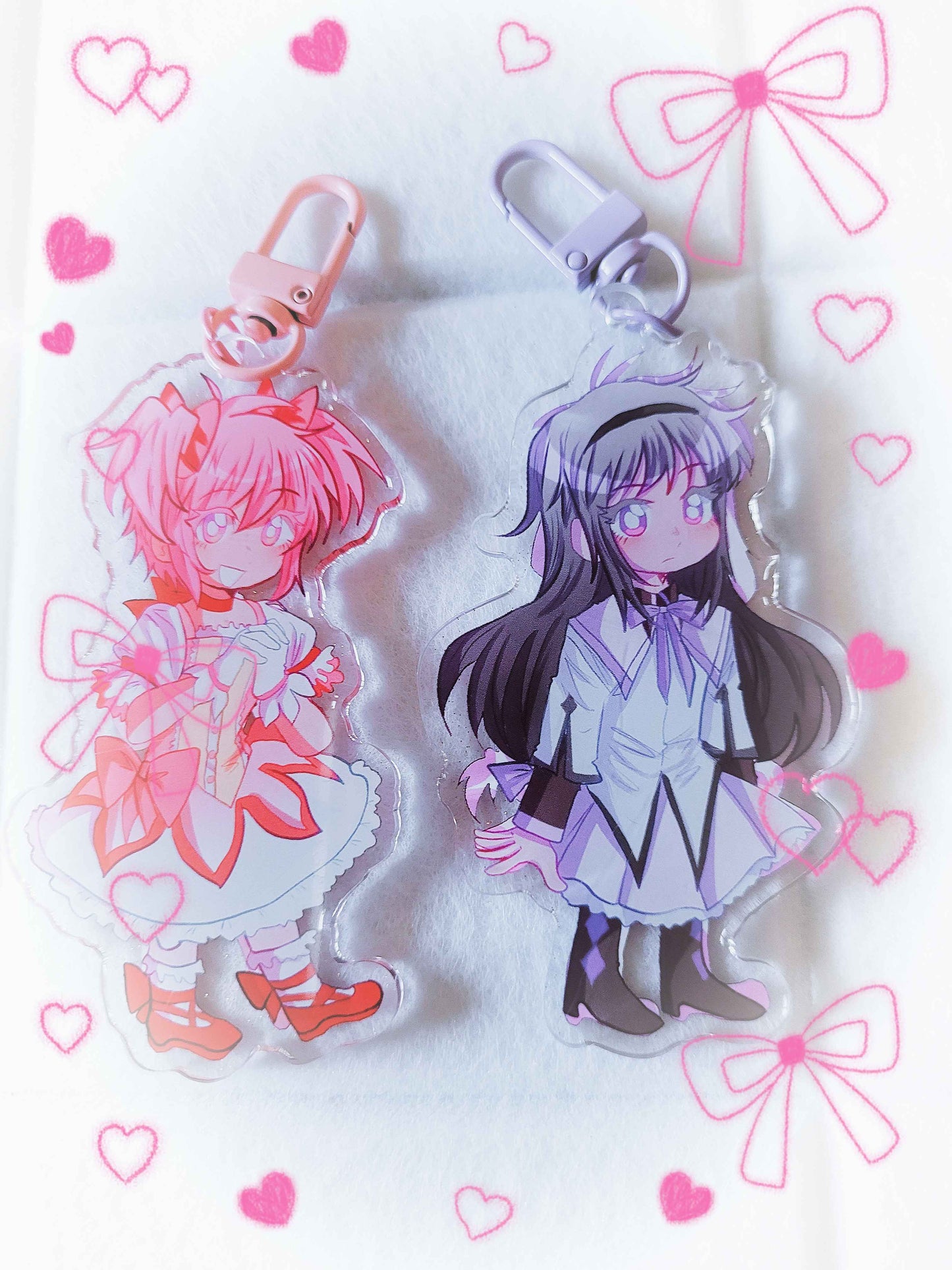 madoka magica acrylic keychains