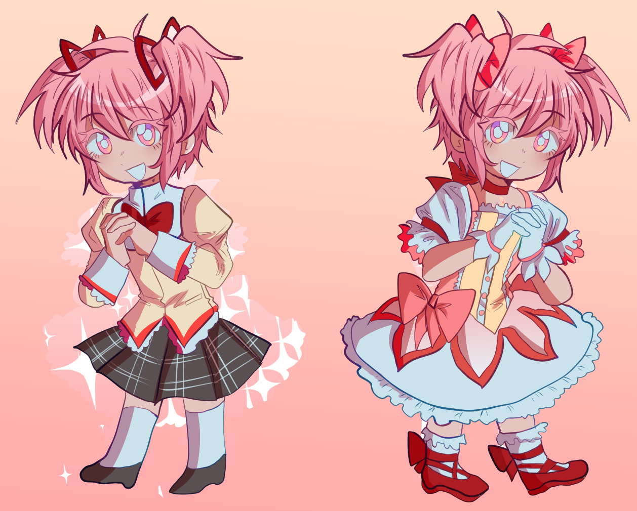 madoka magica acrylic keychains