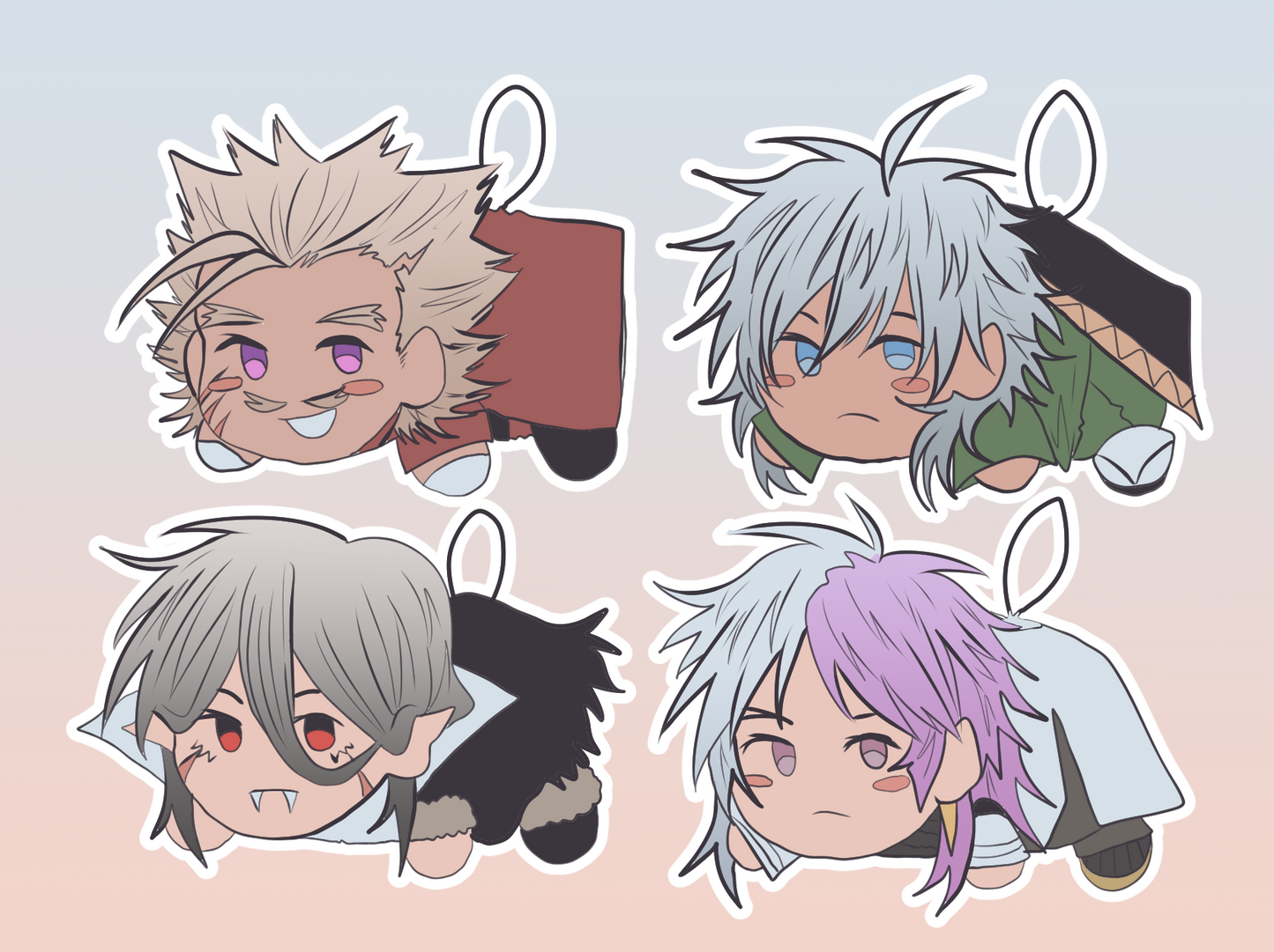 bsd mochis holographic sticker