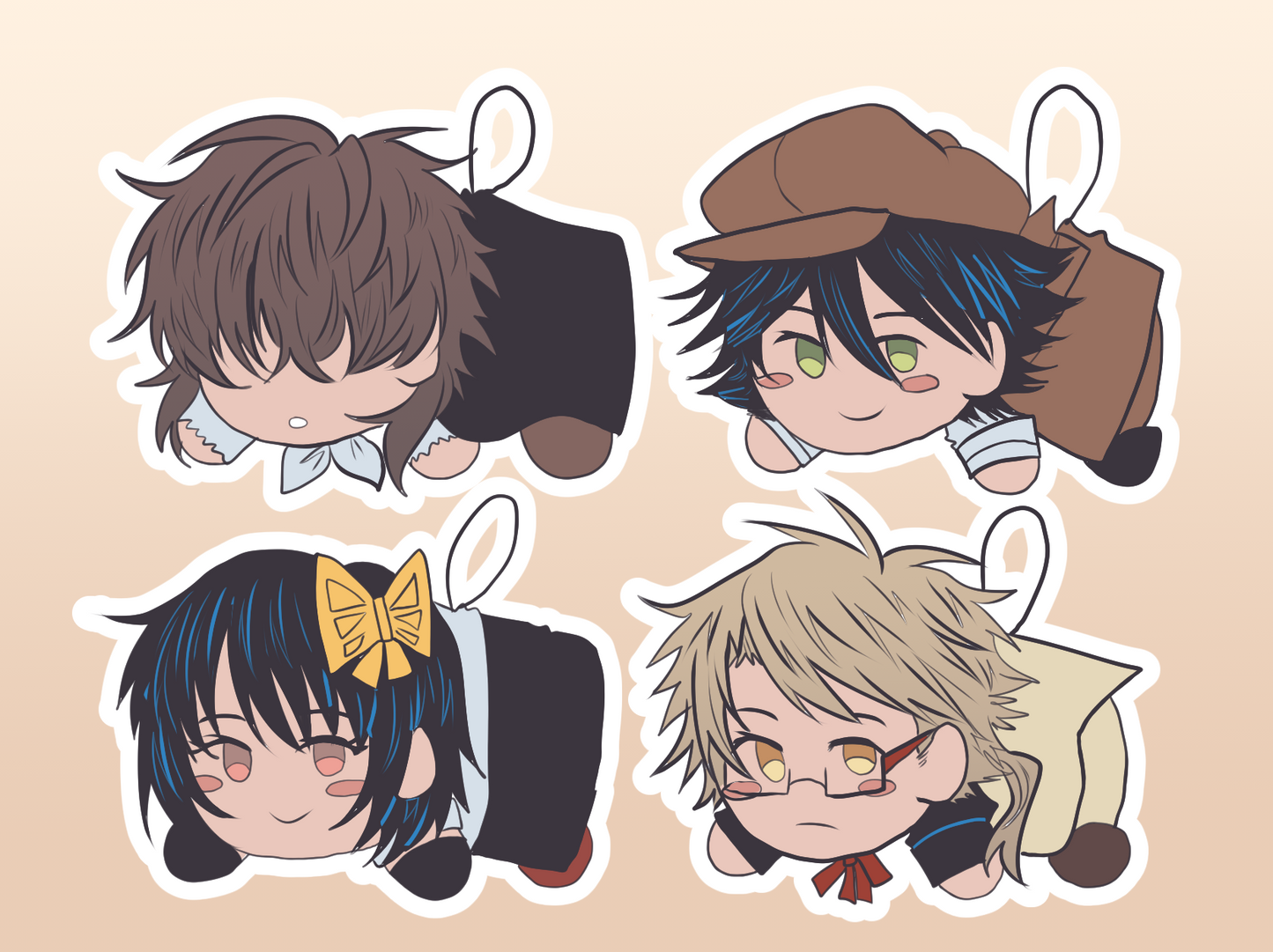bsd mochis holographic sticker