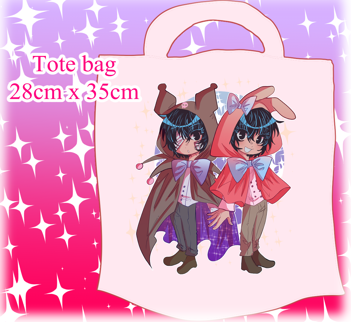 kuromi and my melody dazai tote bag