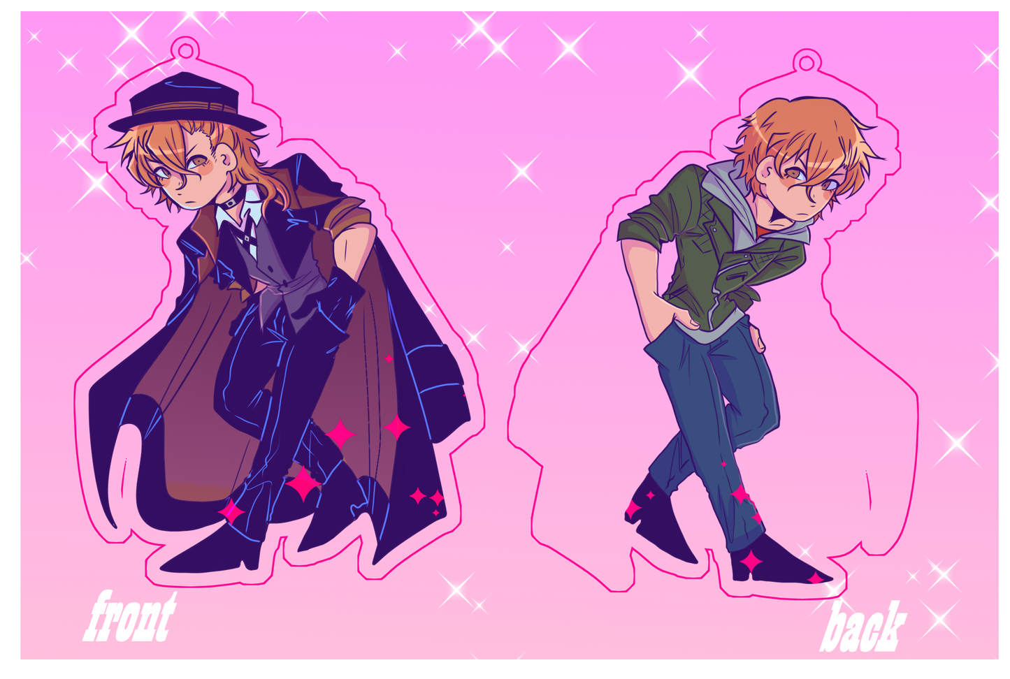 bungo stray dogs acrylic keychain