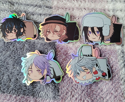 bsd mochis holographic sticker