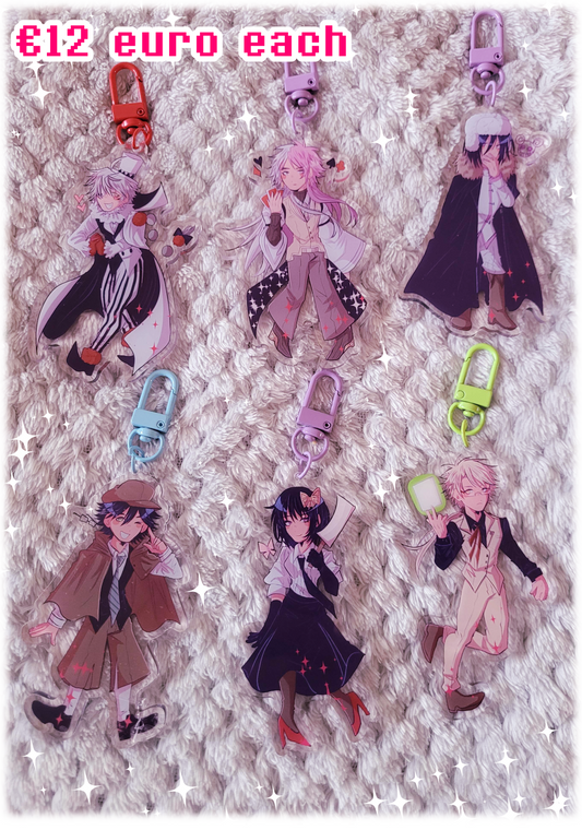 bungo stray dogs acrylic keychains