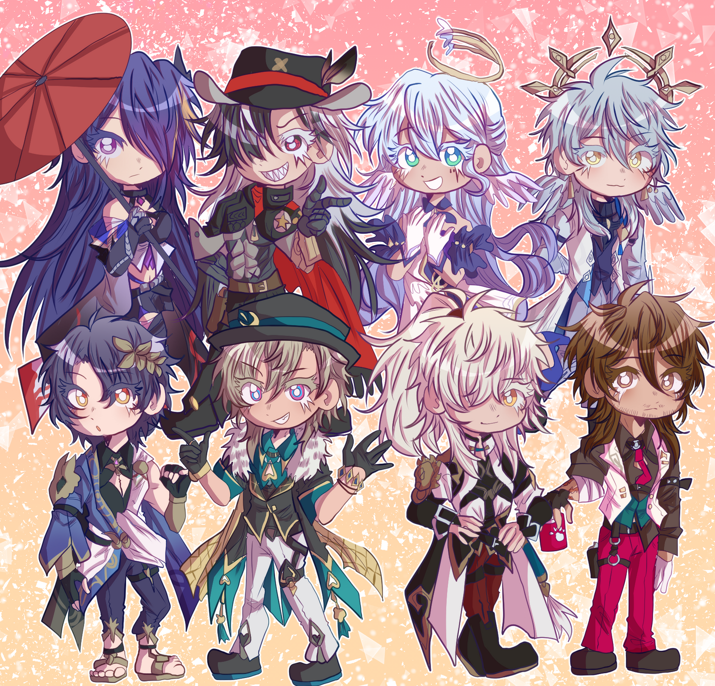 honkai star rail acrylic keychains