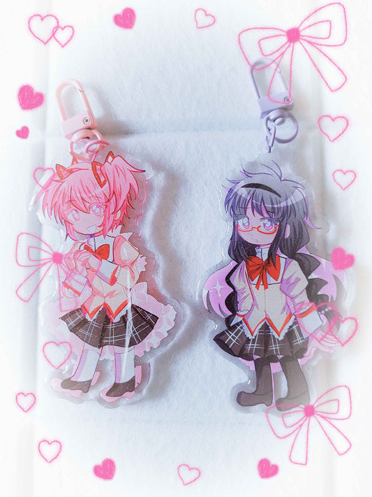 madoka magica acrylic keychains
