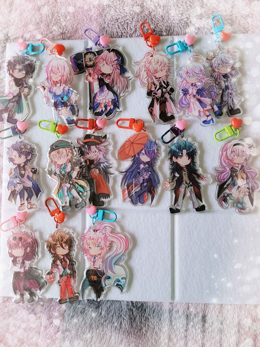 honkai star rail acrylic keychains