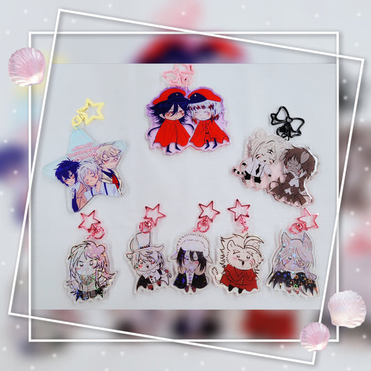 assorted bungo stray dogs keychains